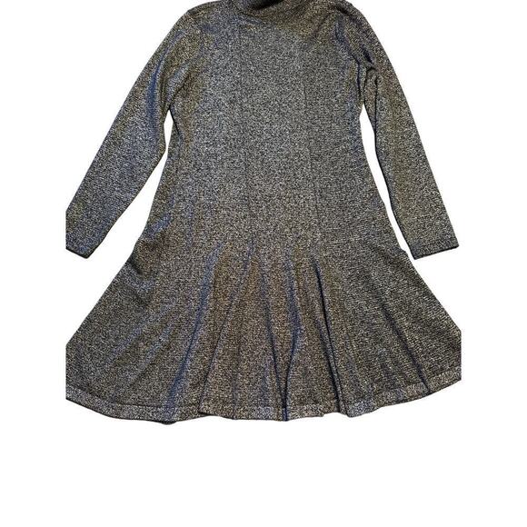 Calvin Klein Dress L Knit Black with Gold Metallic Thread Holiday - Picture 1 of 6